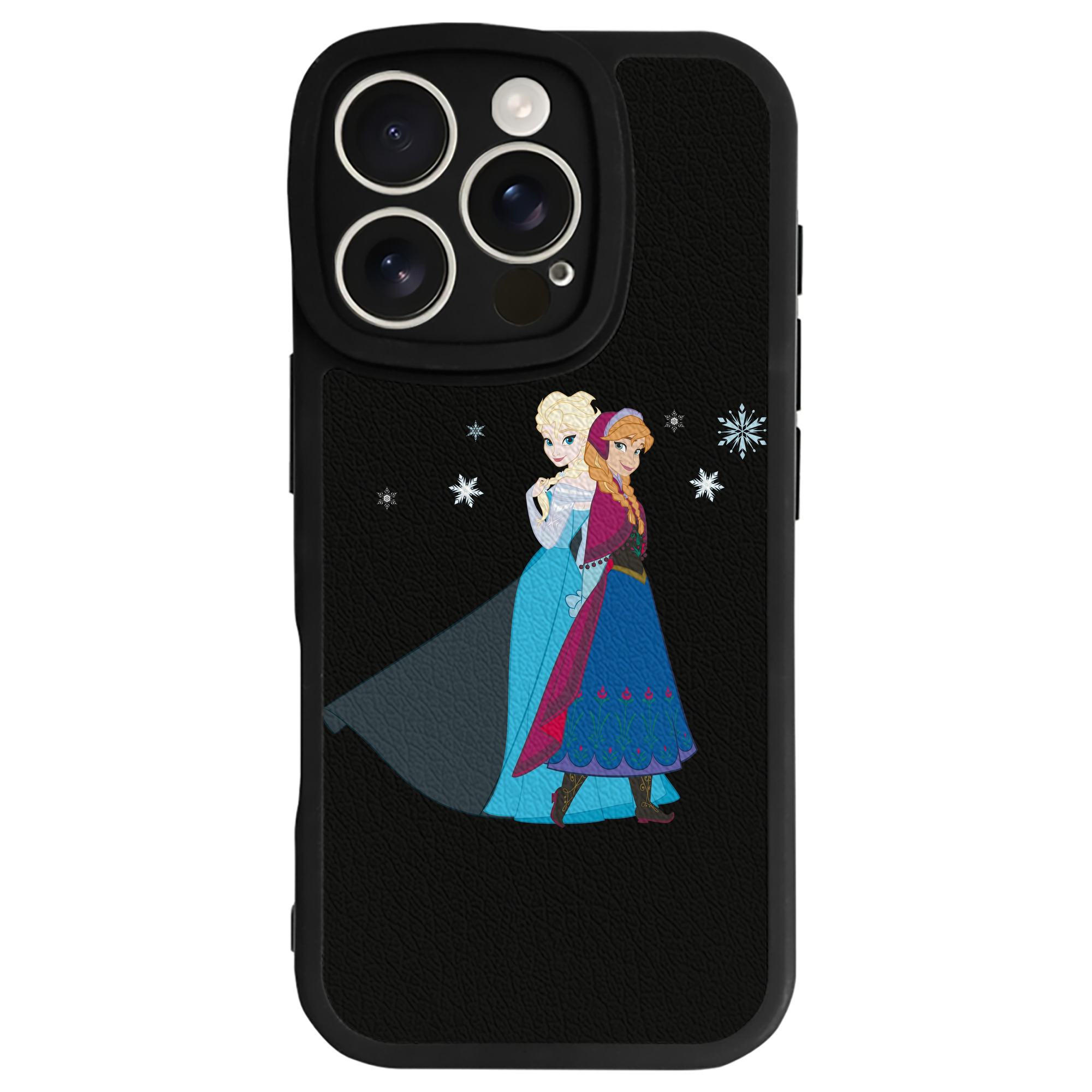 （画像用） アナと雪の女王 アンナ エルサ Frozen Anna Elsa 【iPhone 16シリーズ対応】シリコンスマホケース（レザー調） 材質：シリコン